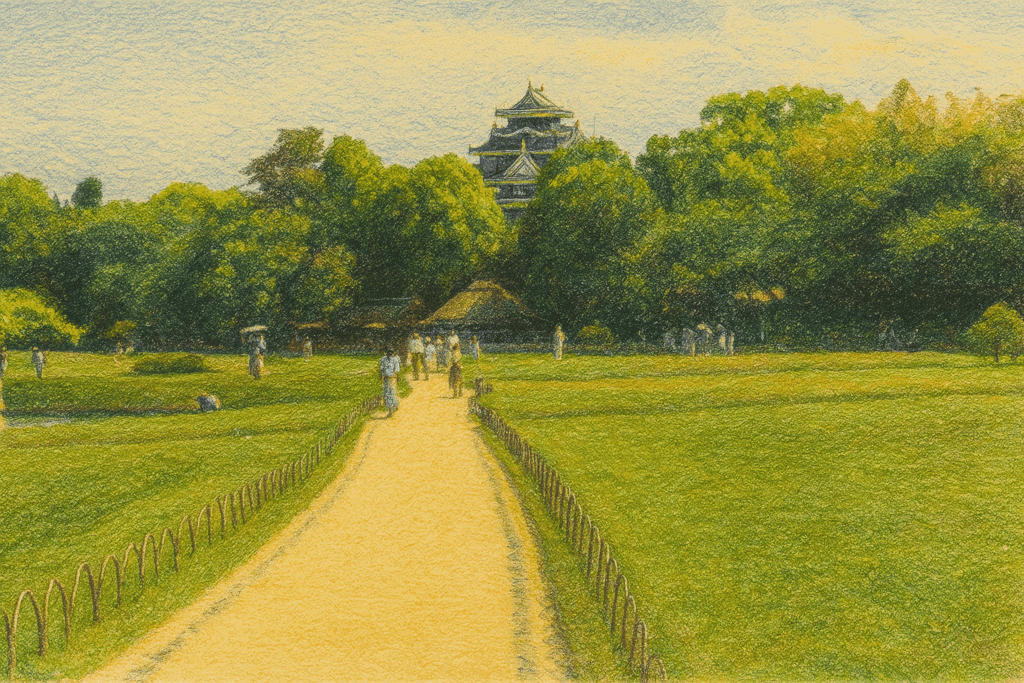 後楽園と岡山城